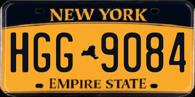 NY license plate HGG9084