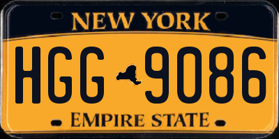 NY license plate HGG9086