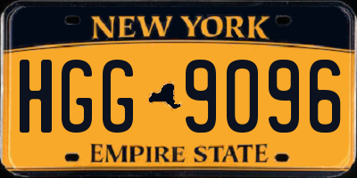 NY license plate HGG9096