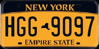 NY license plate HGG9097