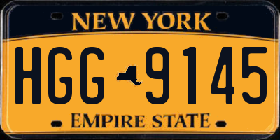NY license plate HGG9145