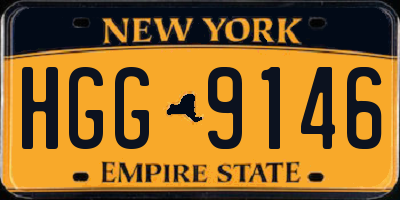 NY license plate HGG9146