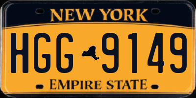 NY license plate HGG9149