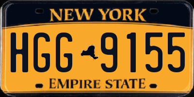 NY license plate HGG9155