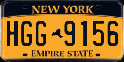 NY license plate HGG9156