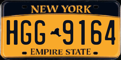 NY license plate HGG9164