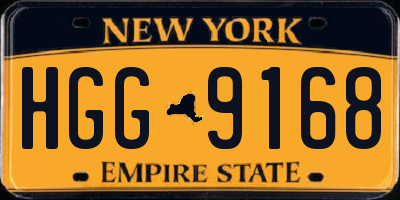 NY license plate HGG9168