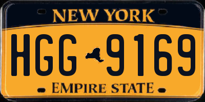 NY license plate HGG9169