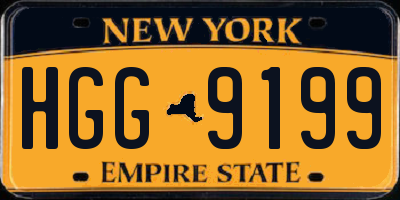 NY license plate HGG9199