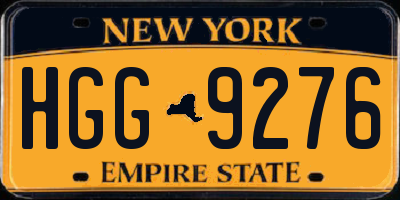 NY license plate HGG9276