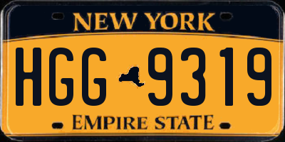 NY license plate HGG9319