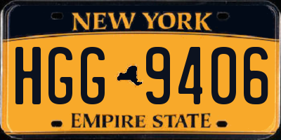 NY license plate HGG9406
