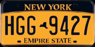 NY license plate HGG9427