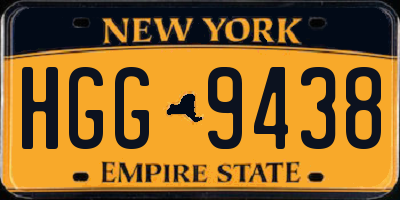 NY license plate HGG9438