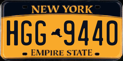 NY license plate HGG9440