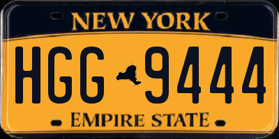 NY license plate HGG9444