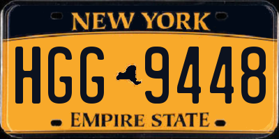 NY license plate HGG9448