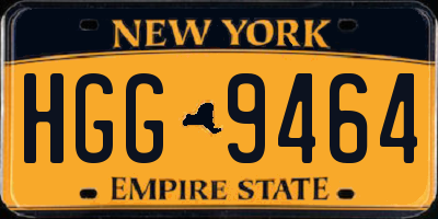 NY license plate HGG9464