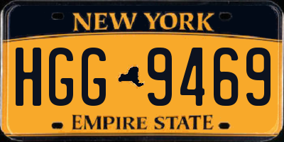 NY license plate HGG9469