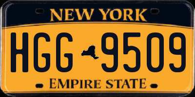NY license plate HGG9509