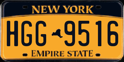NY license plate HGG9516