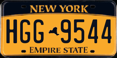 NY license plate HGG9544