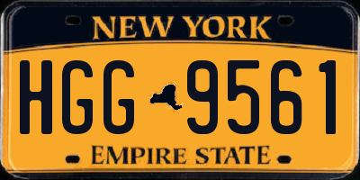 NY license plate HGG9561