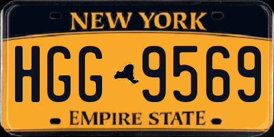 NY license plate HGG9569