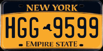 NY license plate HGG9599