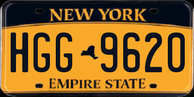 NY license plate HGG9620