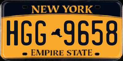 NY license plate HGG9658