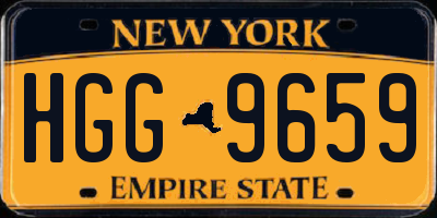 NY license plate HGG9659