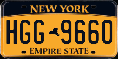 NY license plate HGG9660
