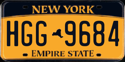 NY license plate HGG9684