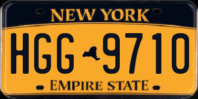 NY license plate HGG9710