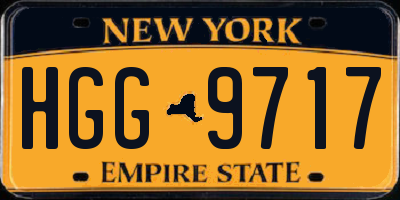 NY license plate HGG9717