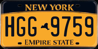 NY license plate HGG9759