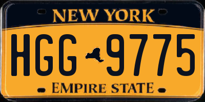 NY license plate HGG9775