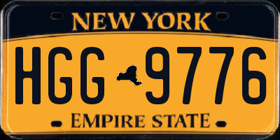 NY license plate HGG9776