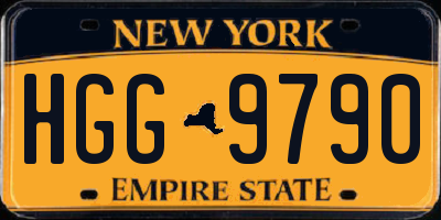NY license plate HGG9790