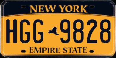NY license plate HGG9828