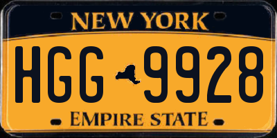 NY license plate HGG9928