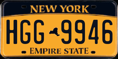 NY license plate HGG9946