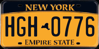 NY license plate HGH0776