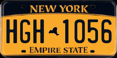 NY license plate HGH1056