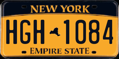NY license plate HGH1084