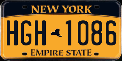 NY license plate HGH1086