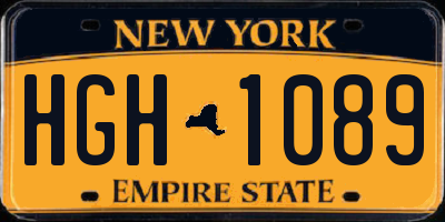 NY license plate HGH1089