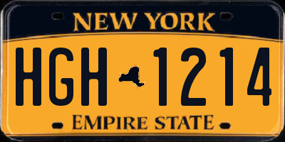 NY license plate HGH1214