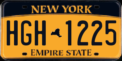 NY license plate HGH1225